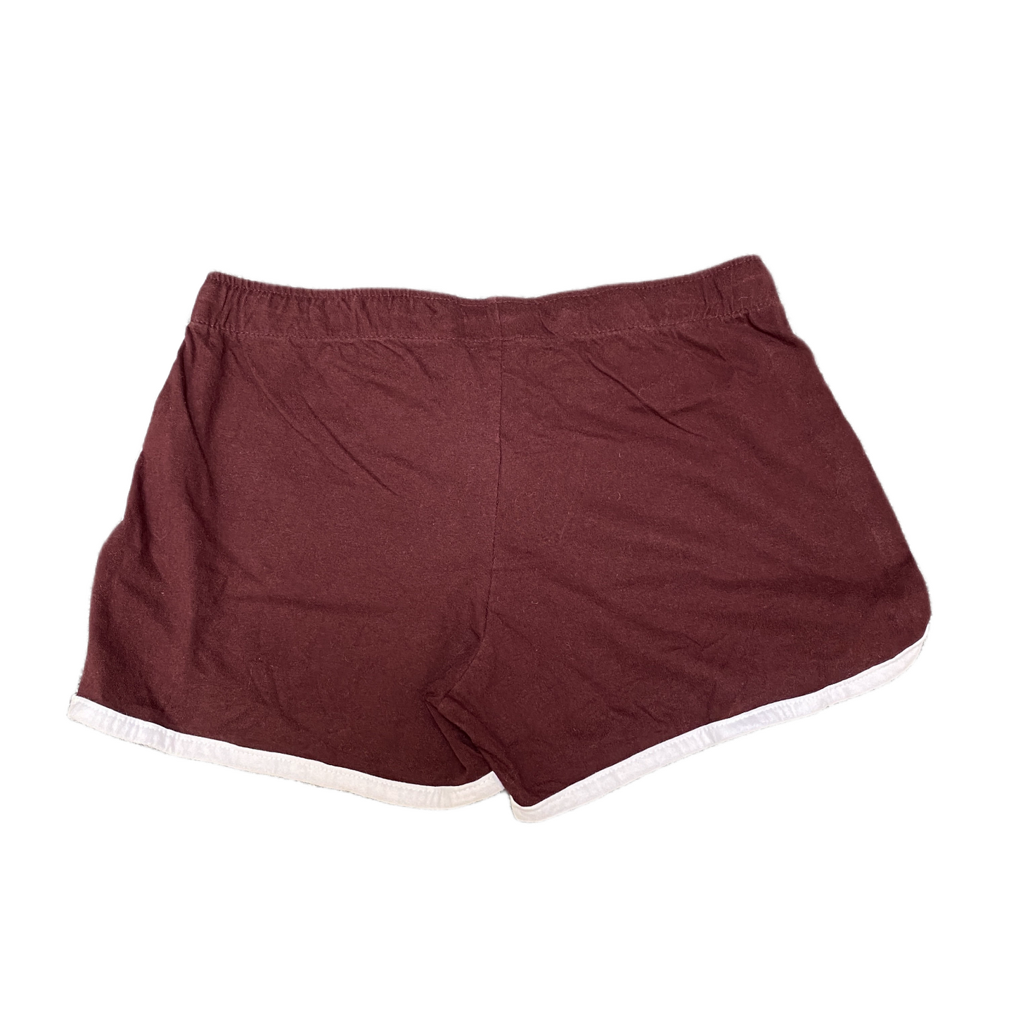 Running Sprinter Shorts Women M 28" Waist Maroon Workout Drawstring Dolphin Hem