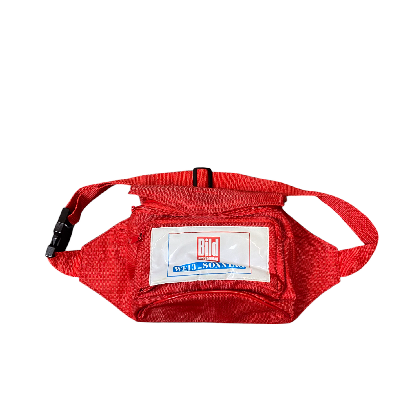Bild am Sonntag Unisex Sports Travel Waist Pouch Fanny Pack Red Adjustable Strap