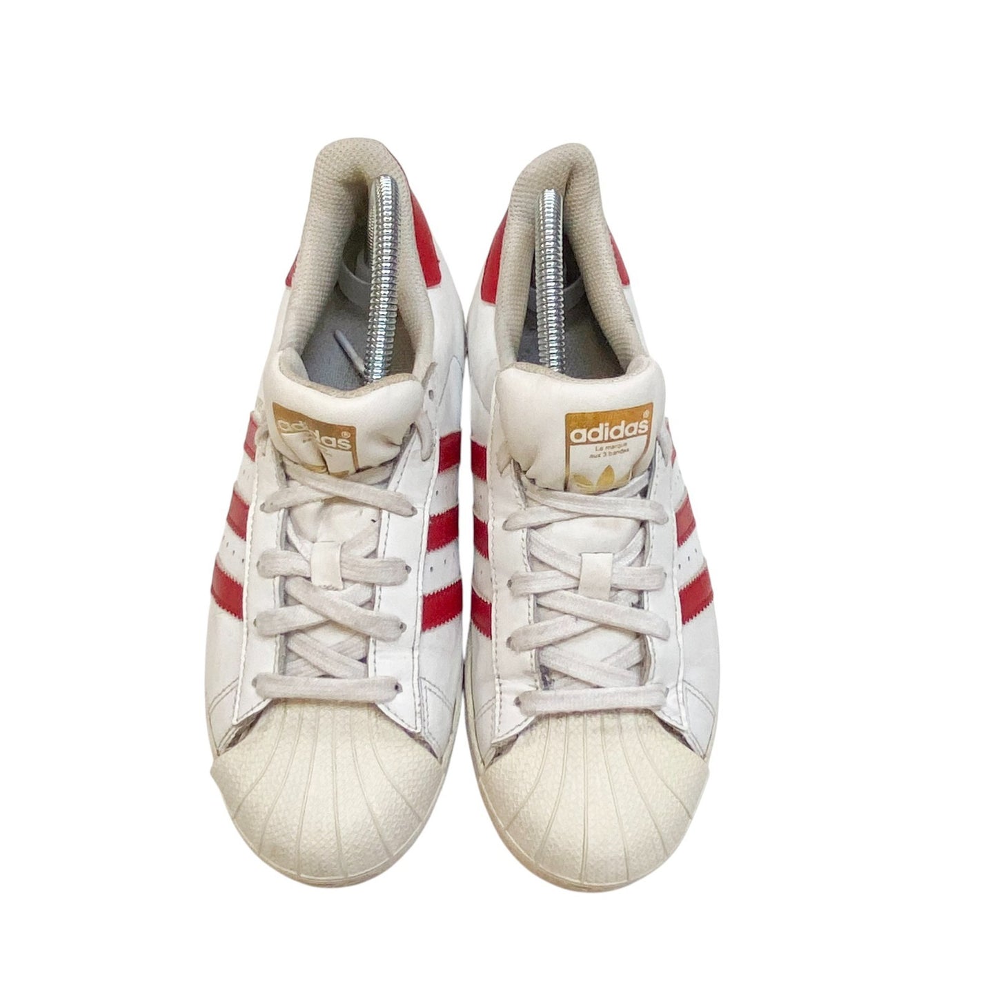 Adidas Originals Superstar Classic Low Top Sneaker Men's 4.5 White Red 3 Stripes