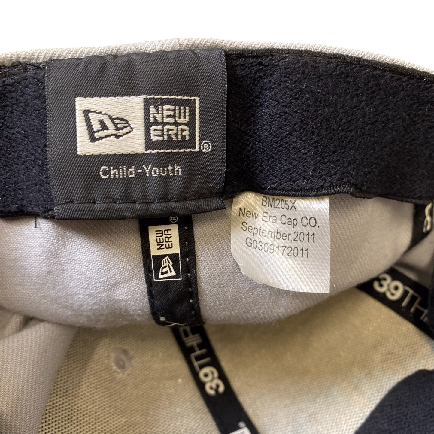 Quicksilver New Era Baseball Cap Youth Grey Embroidered Logo Adjustable Hat