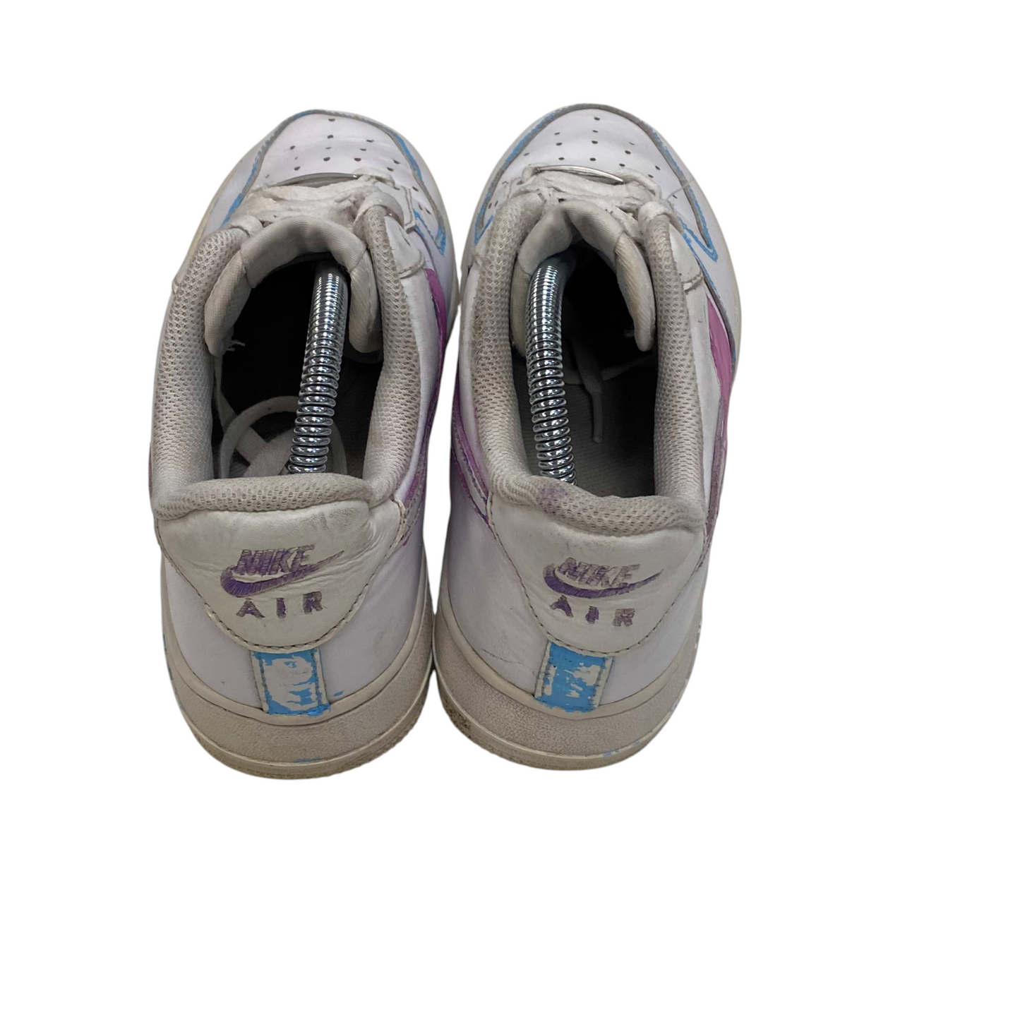Nike Air Force 1 Low Sneakers Shoes Women UK 5.5 Double Swoosh White 315115-112