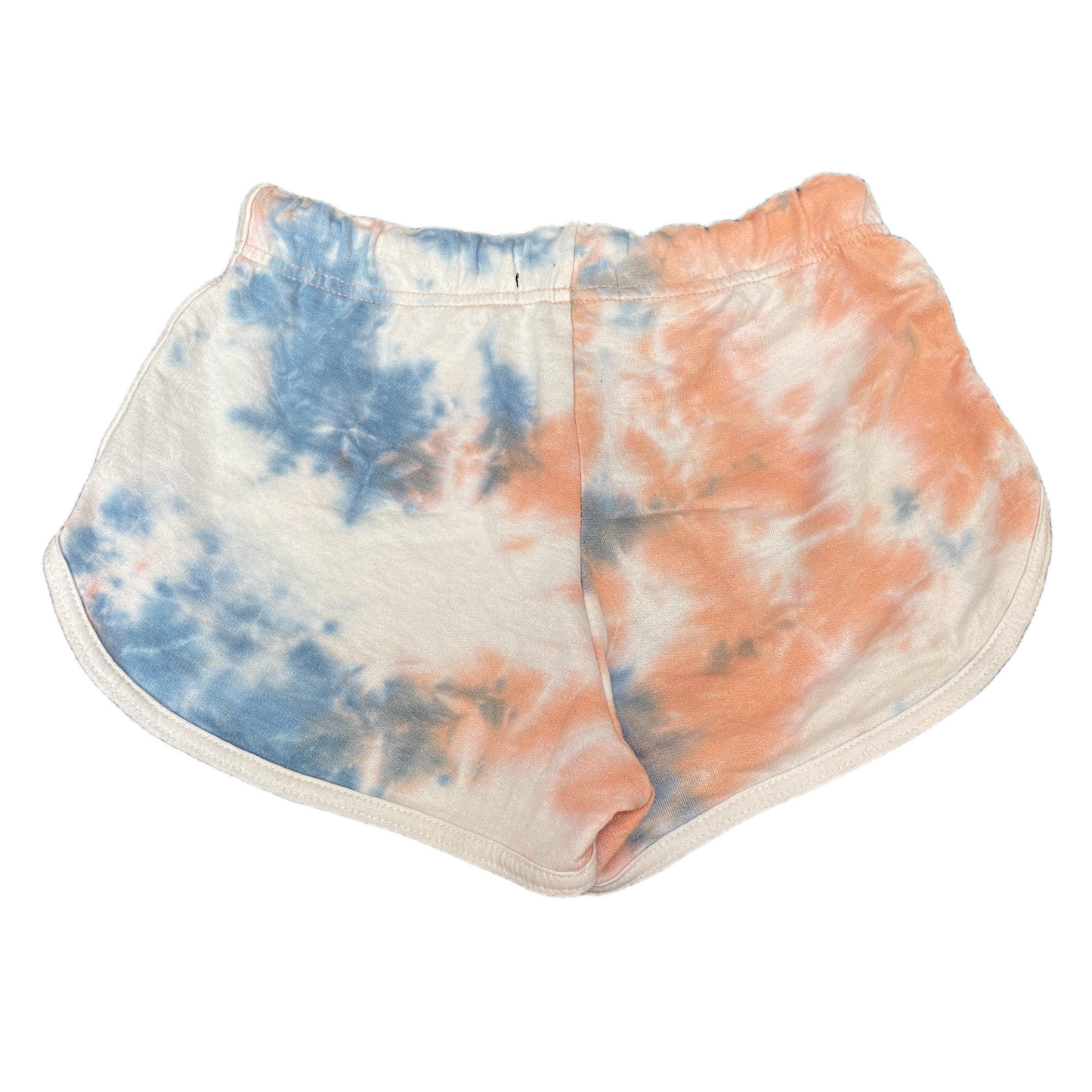 Running Sprinter Shorts Womens M 26" Waist Multi Tie Dye Gym Workout Dolphin Hem