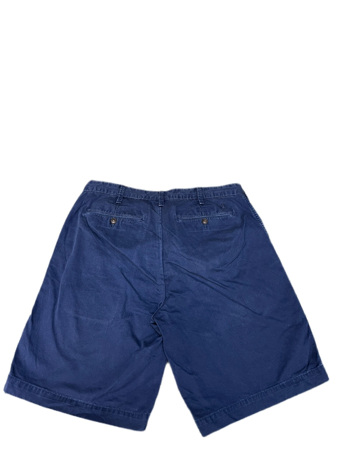 Polo Ralph Lauren Classic Chino Shorts Fits as Mens XL 35" Waist Blue Flat Front