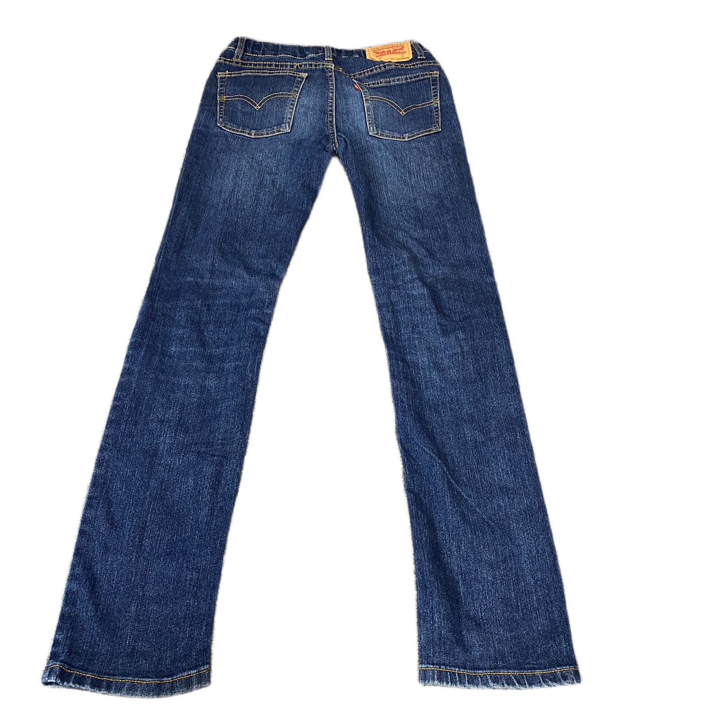 Levi's 510 Jeans Fits as Womens 26" Waist Blue Denim Double Stitch Skinny Leg
