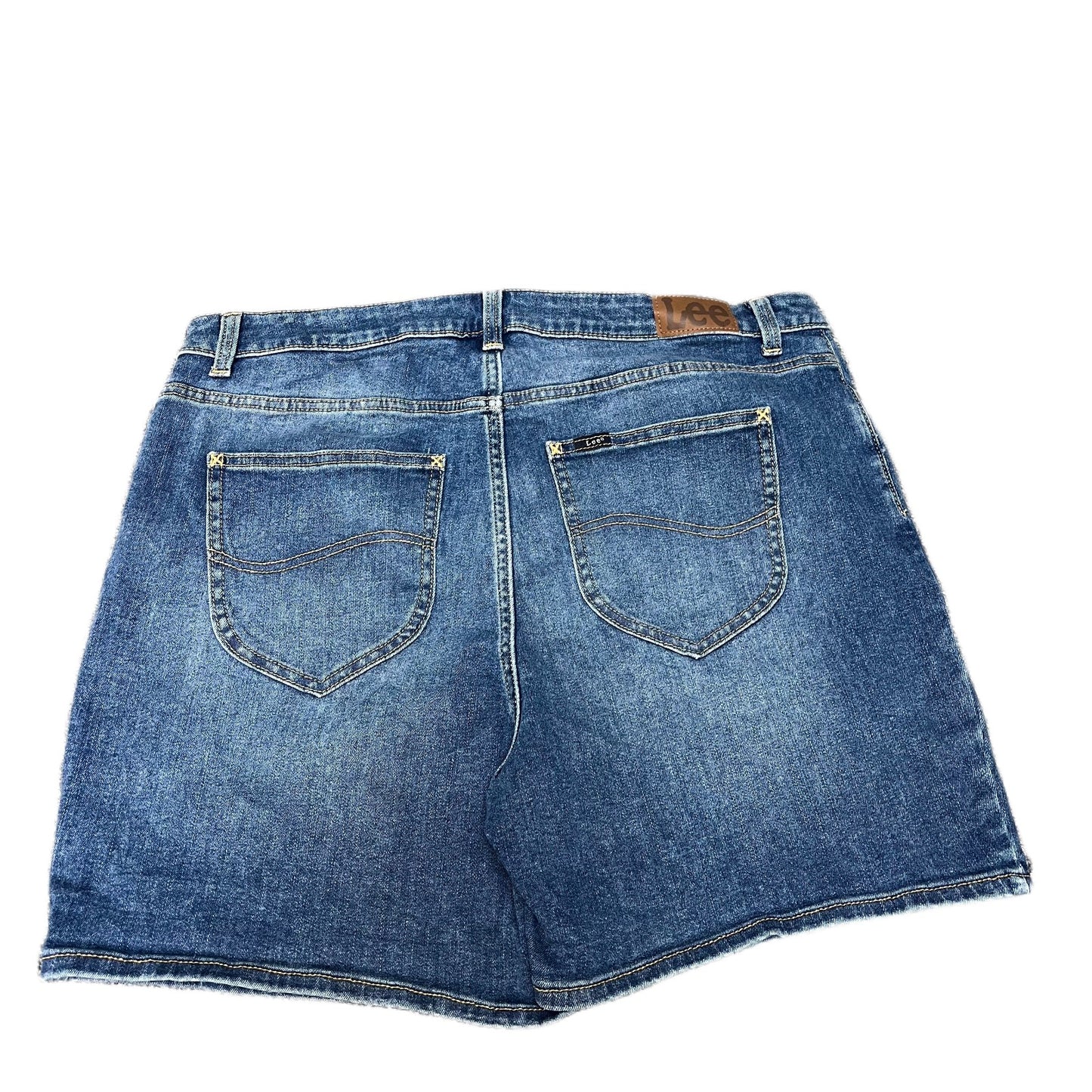 Lee Heritage Shorts  Fits as Womens 2XL 36" Waist Denim Faded High Rise Slim Fit