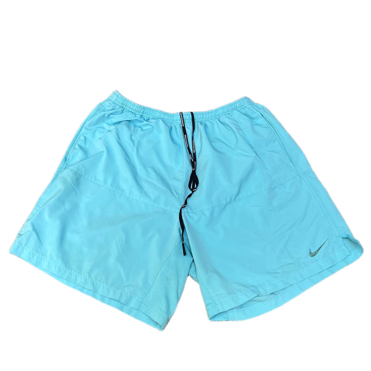 Nike Dri-FIT Running Shorts Fits as Men S 29" Waist Blue Gym Training Drawstring