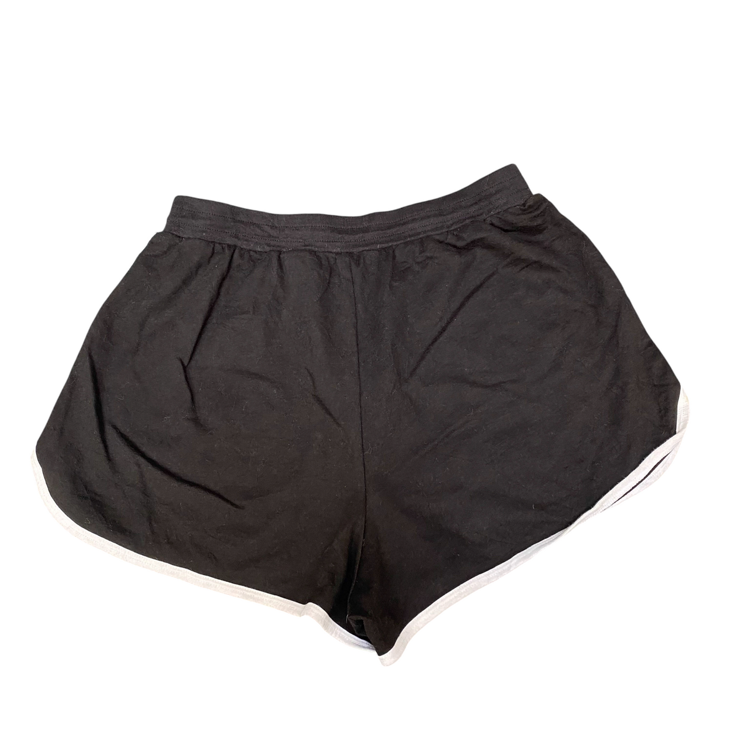 Running Sprinter Shorts Womens Large Black Athletic Fit Gym Workout Drawstring