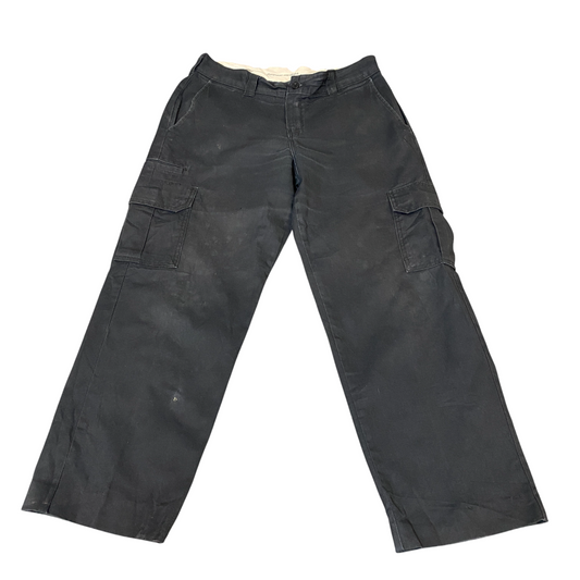 Dickies Cargo Work Pants Mens Medium Black Stretch Flex Regular Fit Straight Leg