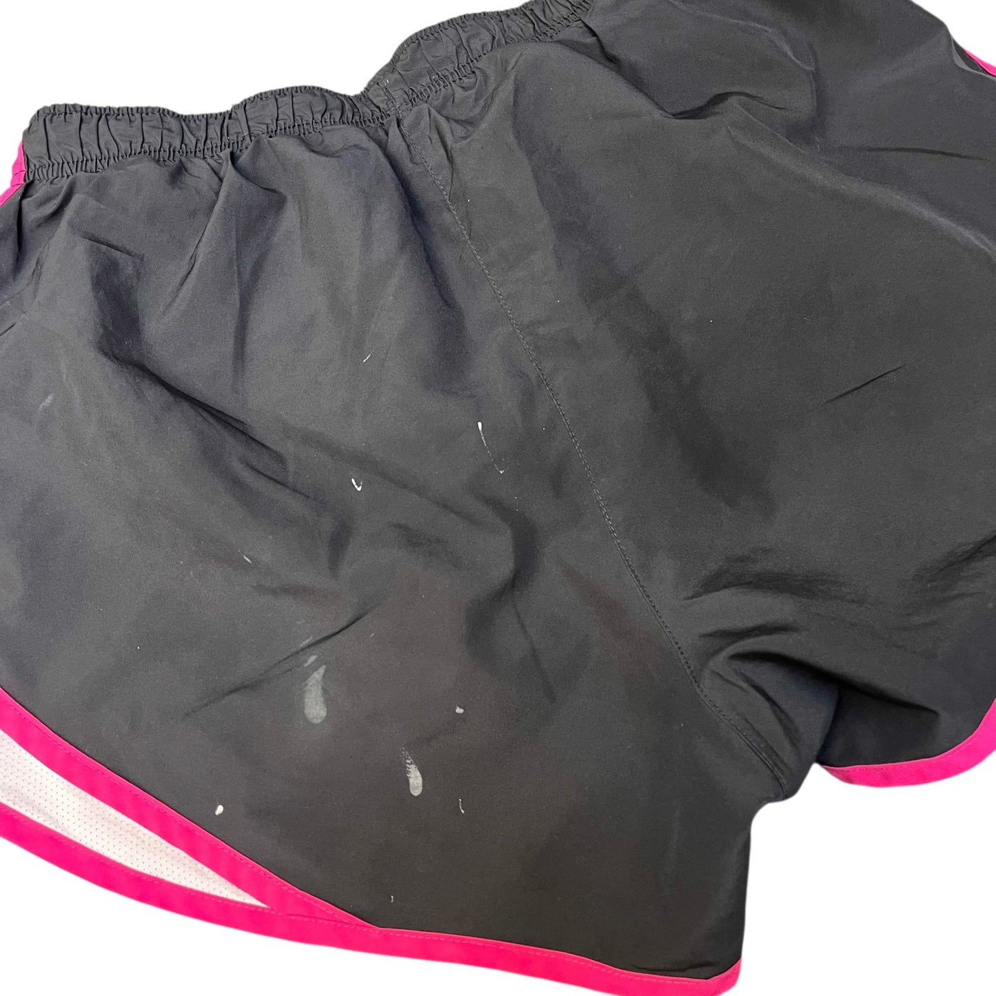 Nike Running Sprinter Shorts Fits as Womens S 26" Waist Black Pink Dolphin Hem