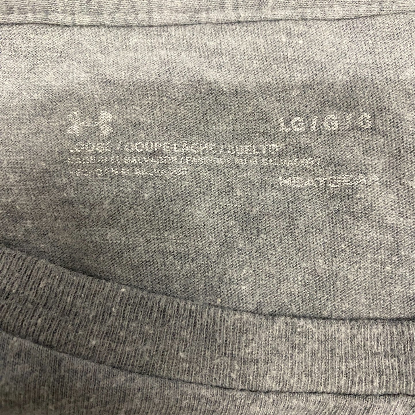 Under Armour T-Shirt Mens Large Grey Graphic Logo Short Sleeve Crew Neck Tee