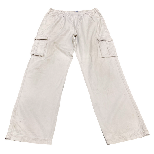 Highlander Cargo Pants Mens XL Beige Pockets Straight Relaxed Fit Drawstring