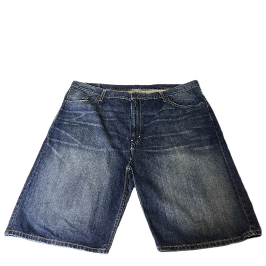 Levi's 569 Loose Straight Denim Shorts Fits as Mens XL 46" Waist Blue Red Tab