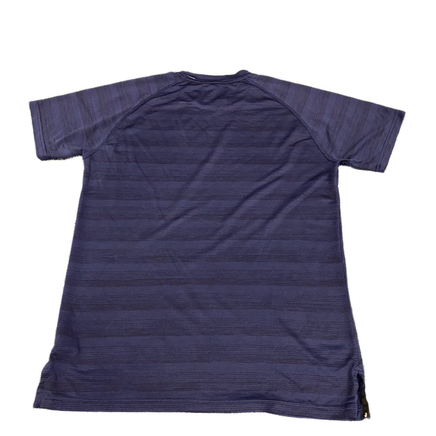 PUMA T-Shirt Mens Medium Purple Stripes Short Sleeve Crew Neck Pullover Tee