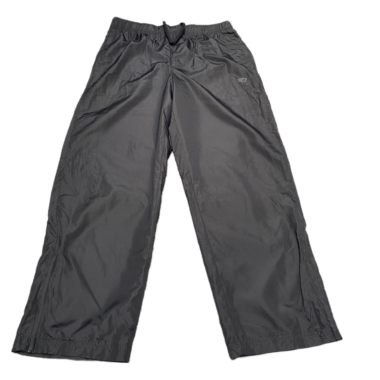 Starter Joggers Fits as Womens 33" Waist Black Lined Ankle Zip Track Trouser