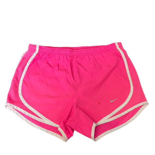 Nike Dri-FIT Running Shorts Fits as Womens M 29" Waist Pink Lined Dolphin Hem