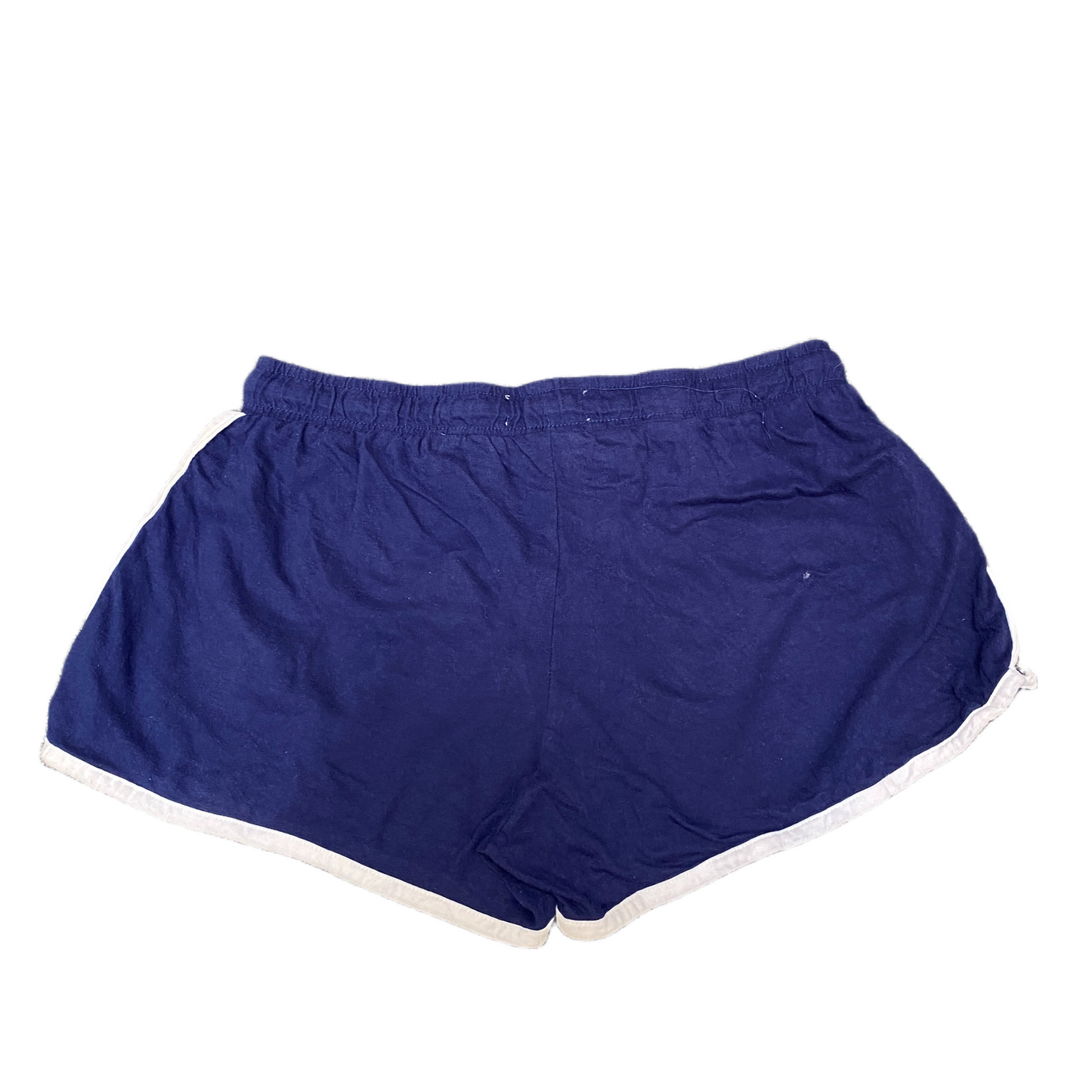 New York USA Running Sprinter Shorts Women L 30" Waist Navy Workout Dolphin Hem