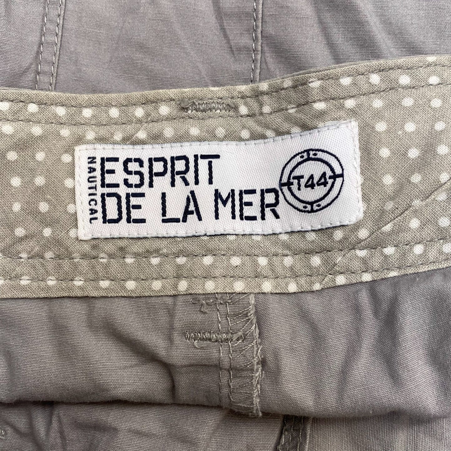 Espirit Mini Skirt Womens XXL Grey Solid Flat Front Slash Pocket School Preppy