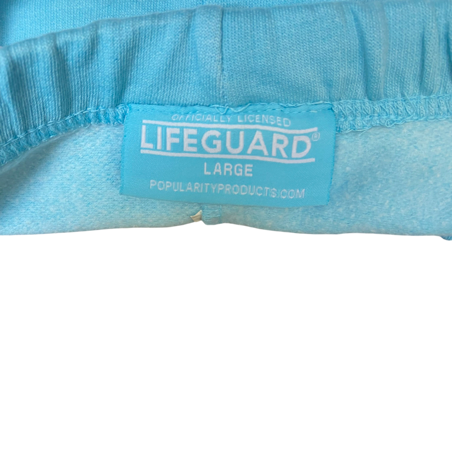 Running Sprinter Hi-Cut Shorts Womens Large Blue Drawstring Waist Dolphin Hem