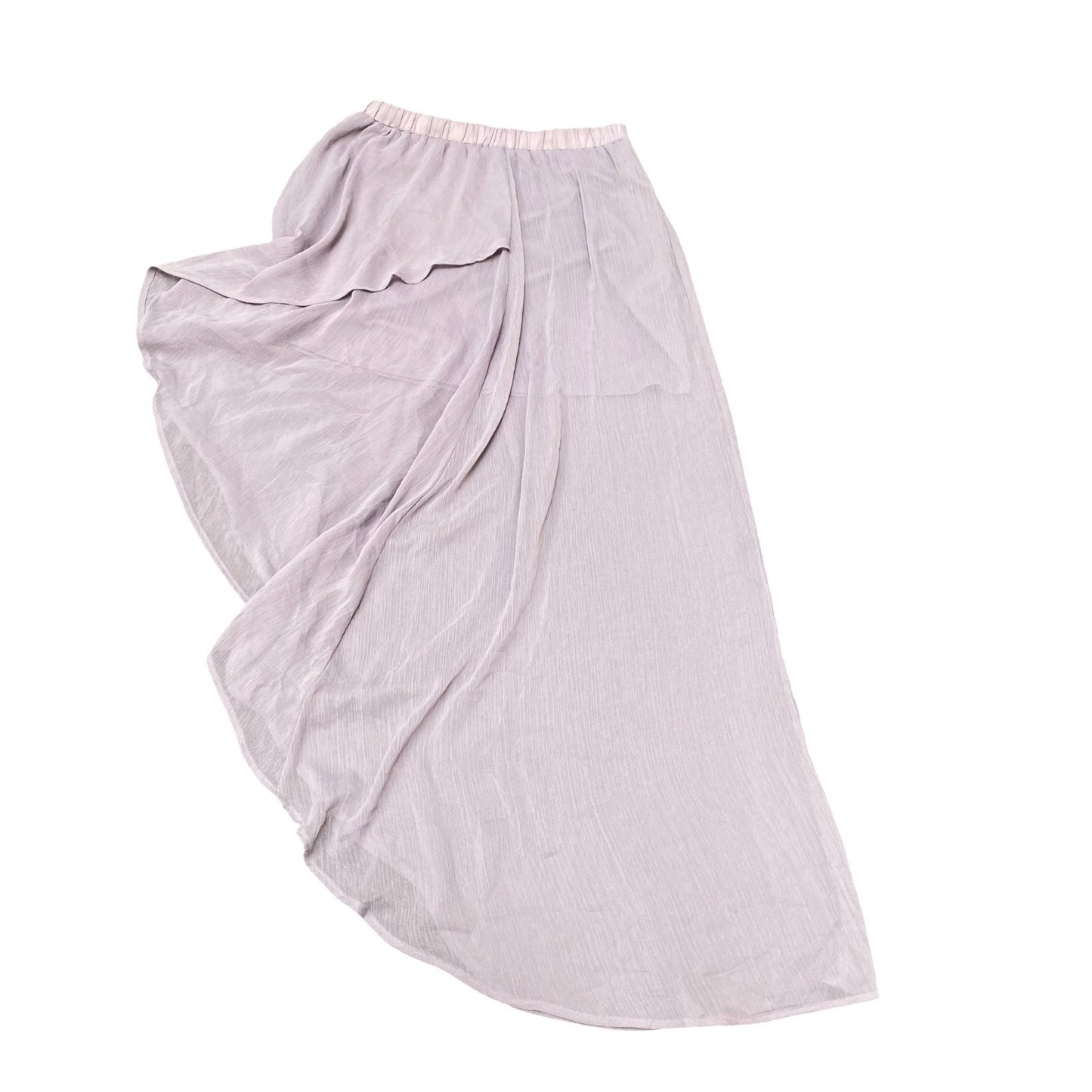 Xhilaration Long Draped Skirt Womens Small Grey Elastic Waist Lined Pull On