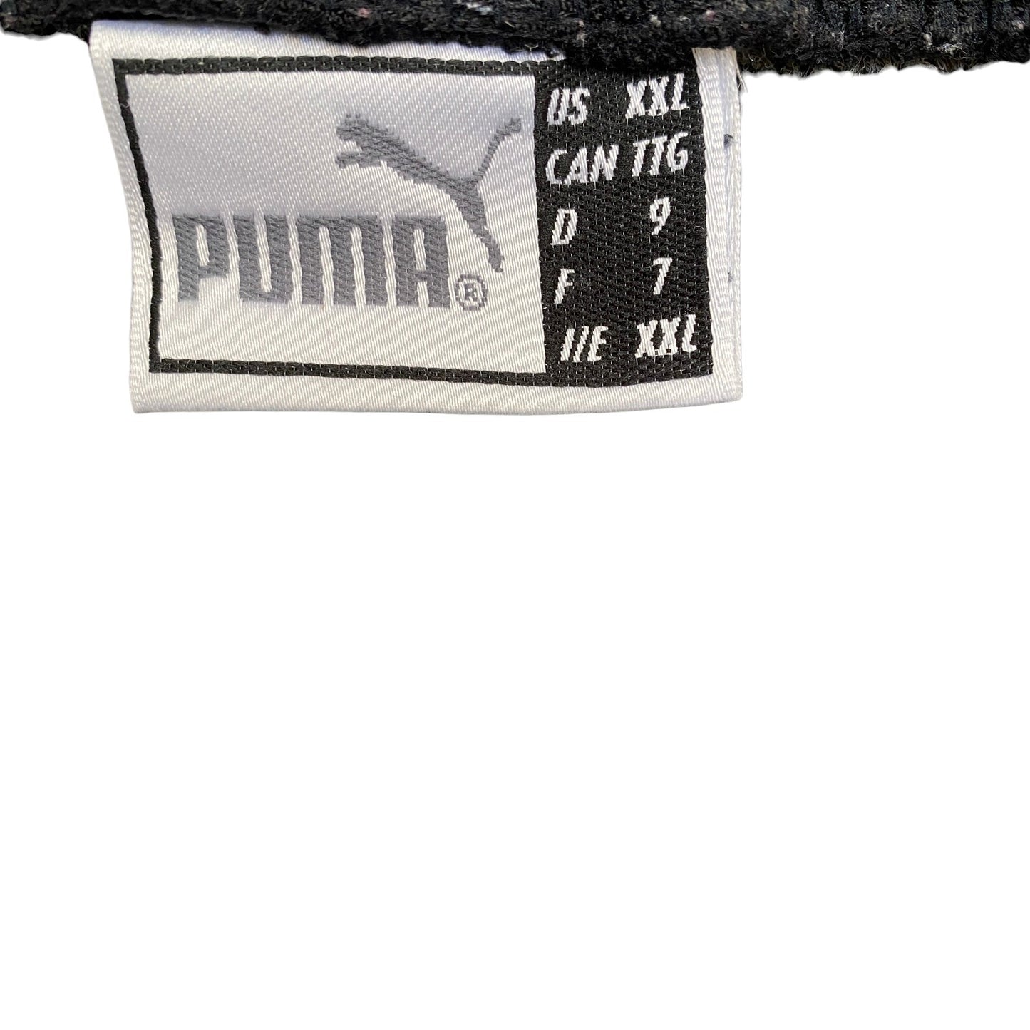 PUMA Joggers Fits as Mens 35" Waist Black Elastic Waistband Ankle Zip Trousers