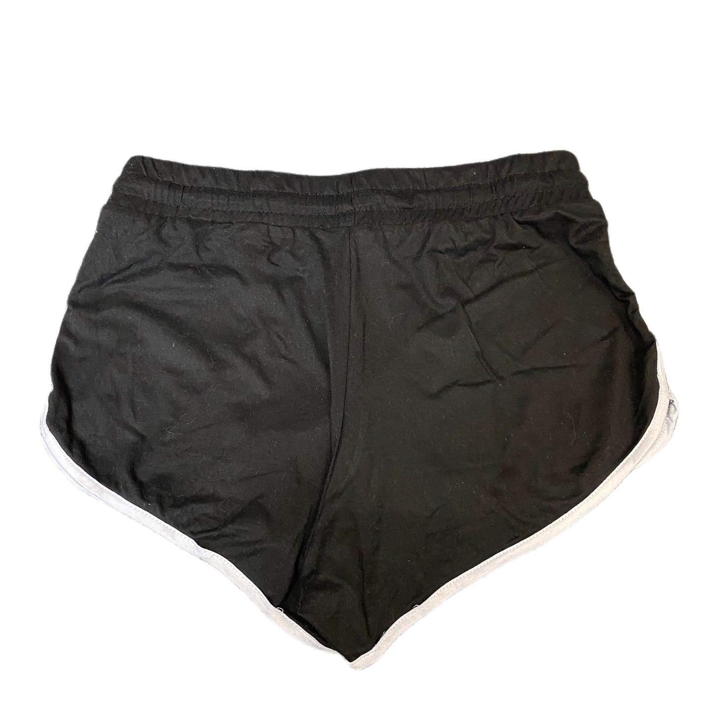 Running Sprinter Shorts Women L 30" Waist Black Athletic Gym Workout Dolphin Hem