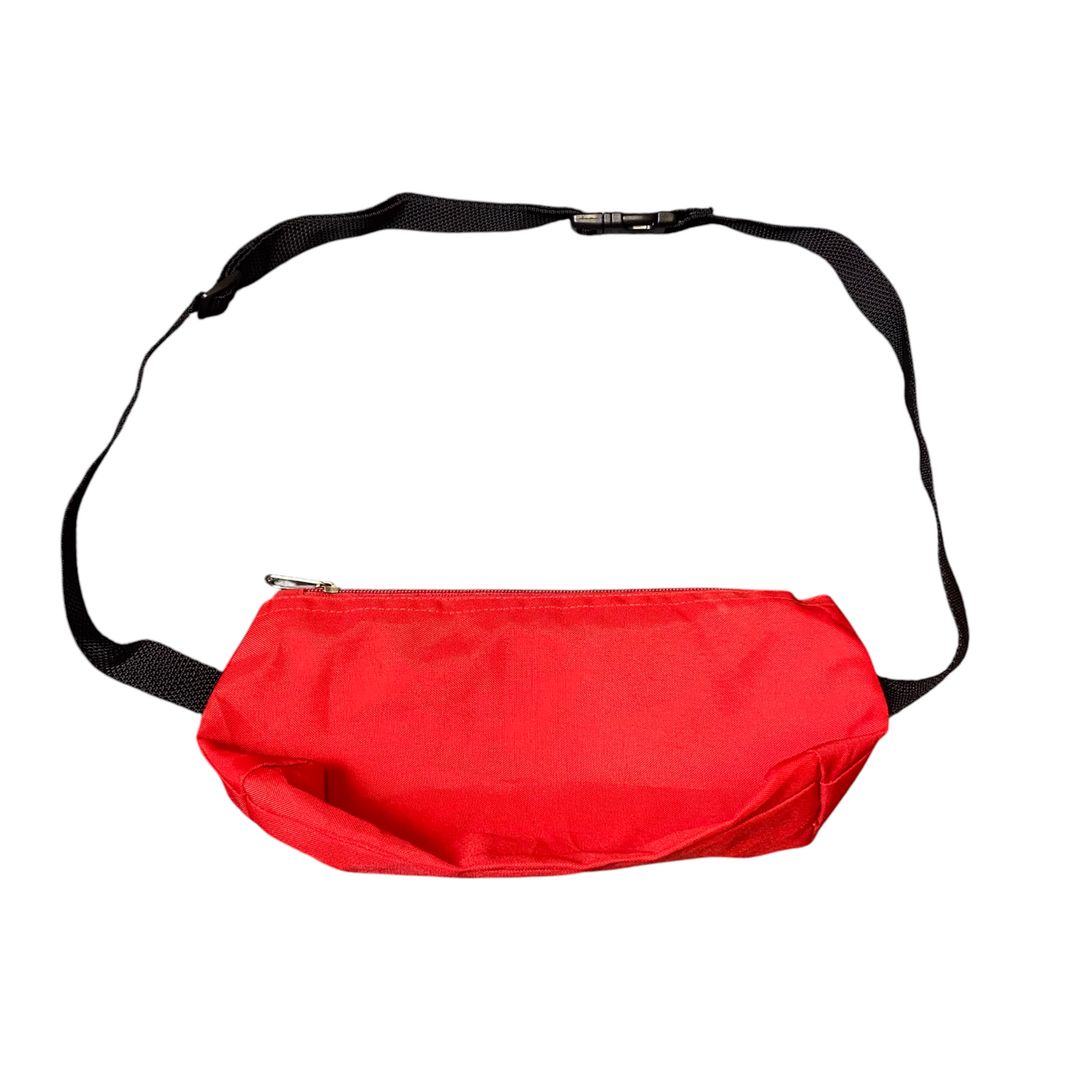 Unisex Adults Outdoor Waist Fanny Pack Bum Bag Red Adjustable Nylon Strap Zipper