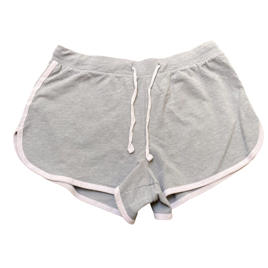 No Boundaries Sprinter Running Shorts Womens S Grey Elastic Waist Dolphin Hem
