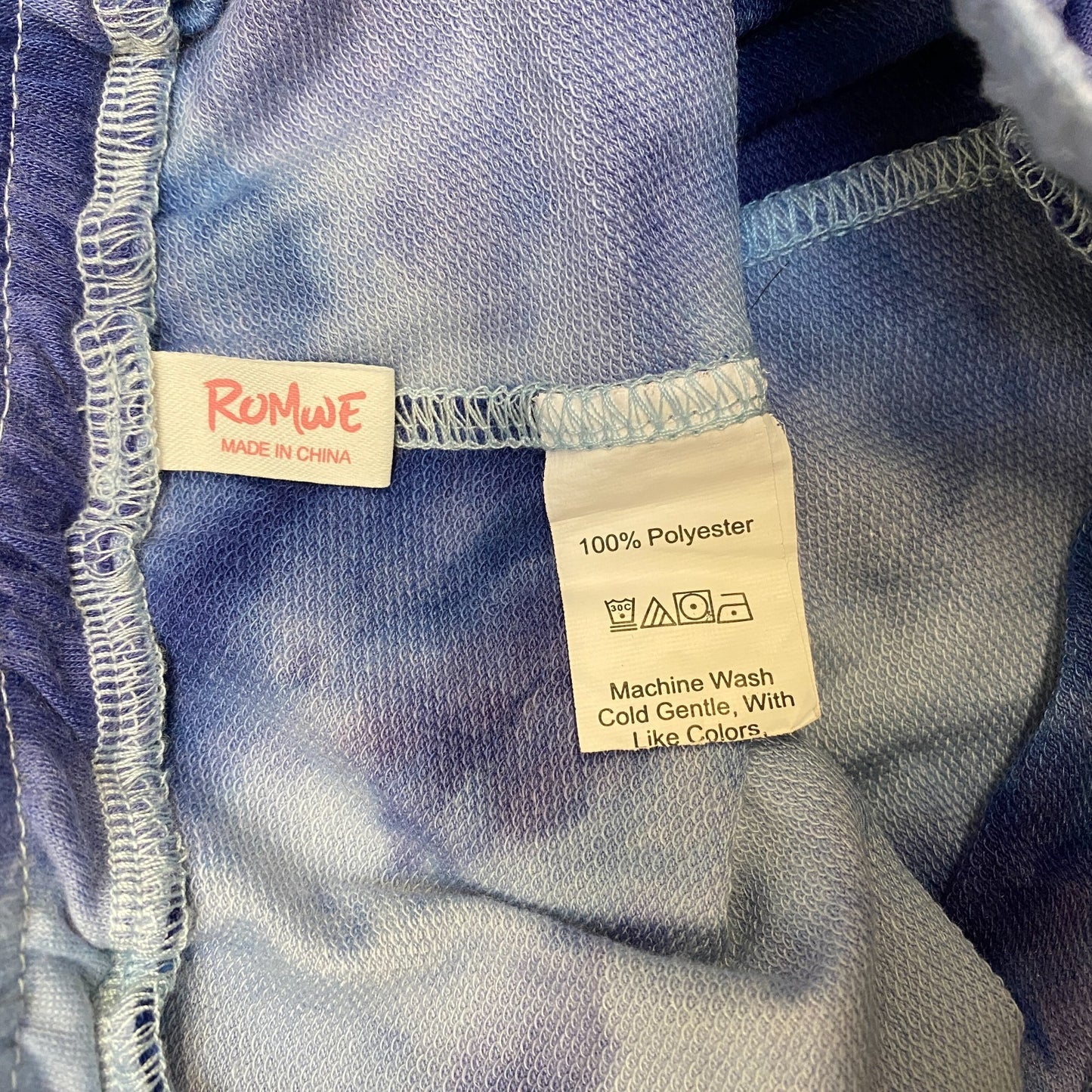 Running Sprinter Shorts Women S 24" Waist Purple Tie Dye Gym Workout Dolphin Hem
