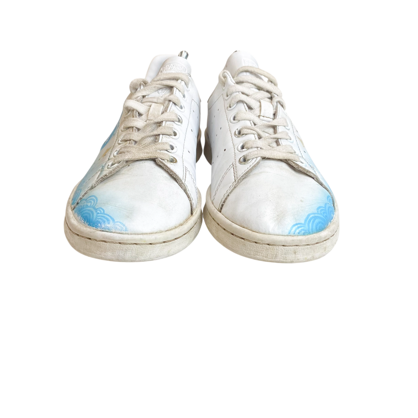 Adidas Stan Smith Athletic Low Sneakers Mens 6 White Pharrell Holi Blue Low Top