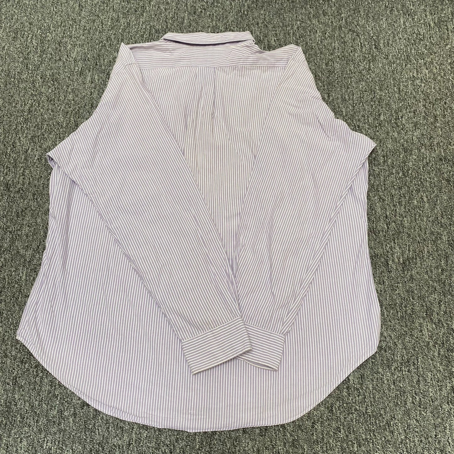 Ralph Lauren Shirt Mens XL White Purple Stripe Classic Fit Button Down Pony Logo