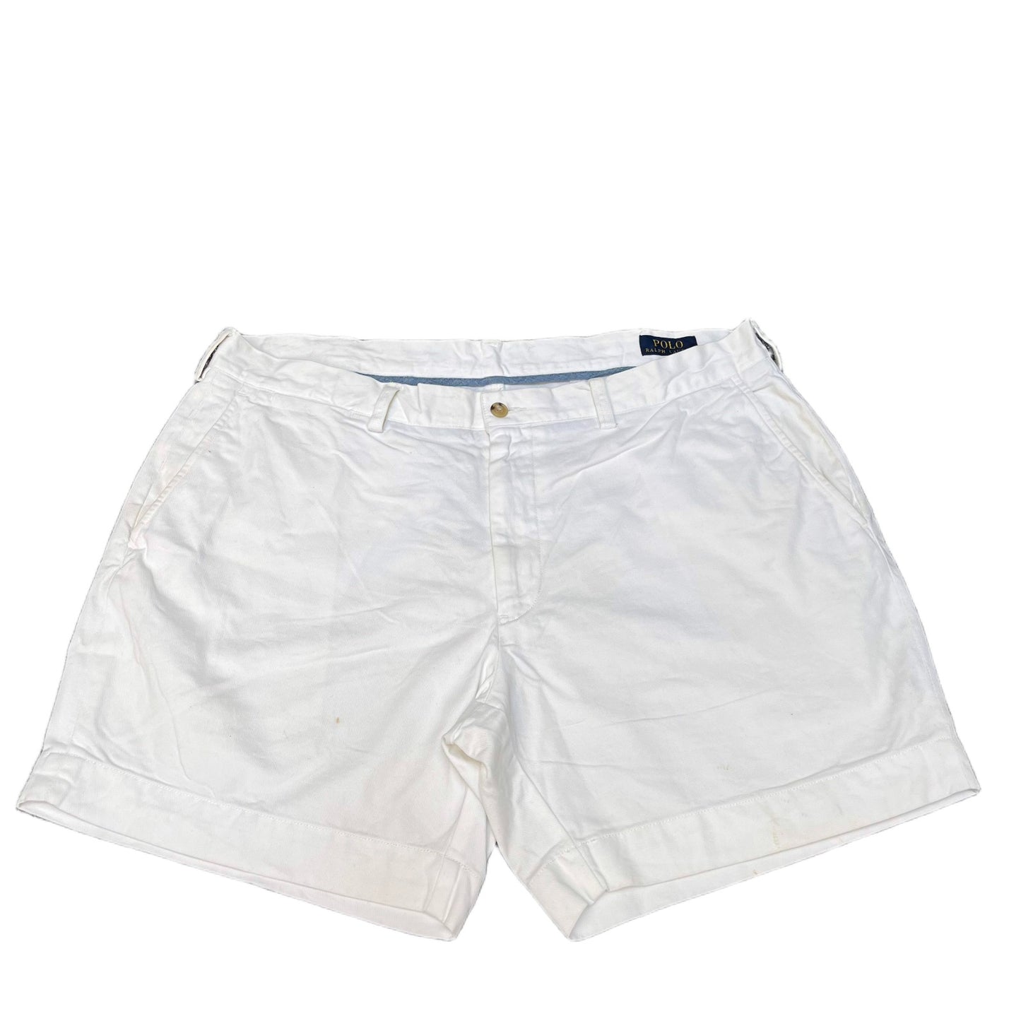 Polo Ralph Lauren Chino Shorts Fits as Mens X-Large 39" Waist White Flat Front