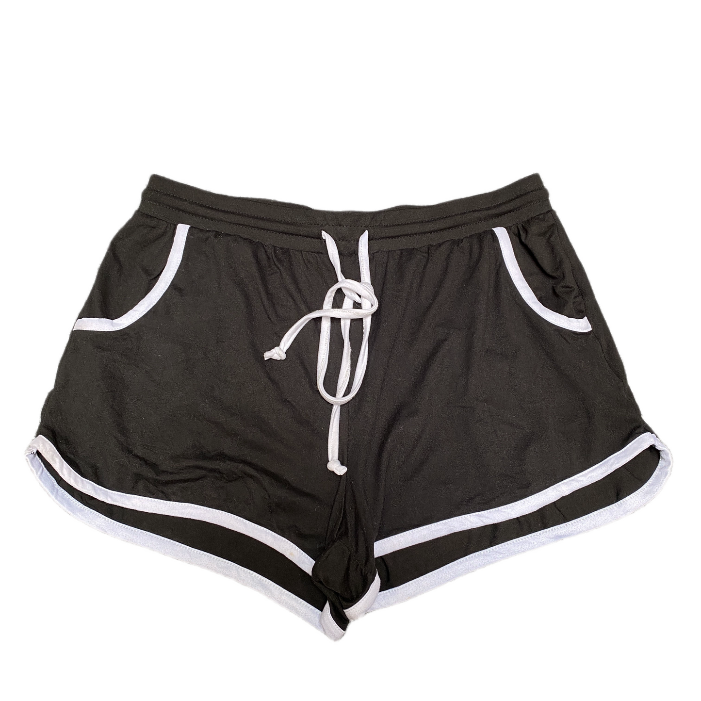 Running Sprinter Shorts Womens M 29" Waist Black Athletic Gym Workout Drawstring