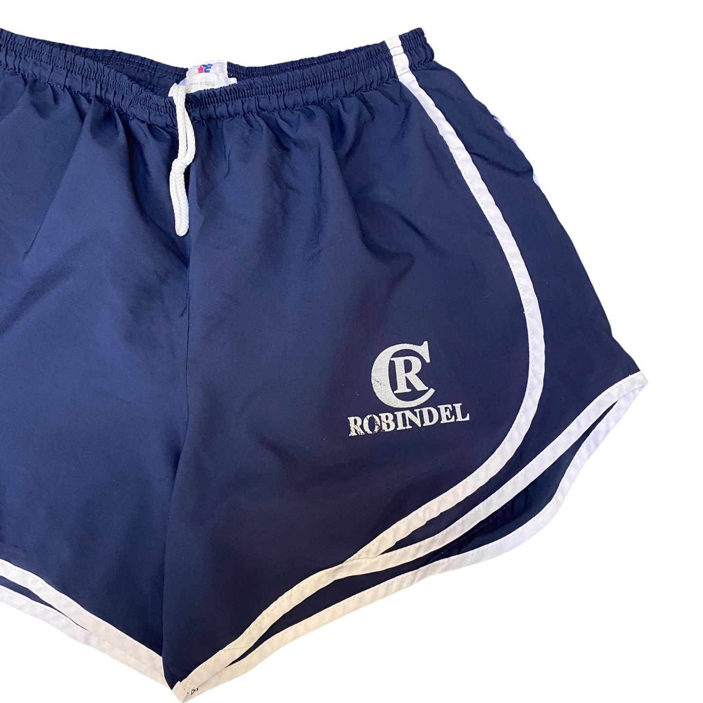 Robindel Running Sprinter Shorts Womens Medium Navy Athletic Workout Dolphin Hem