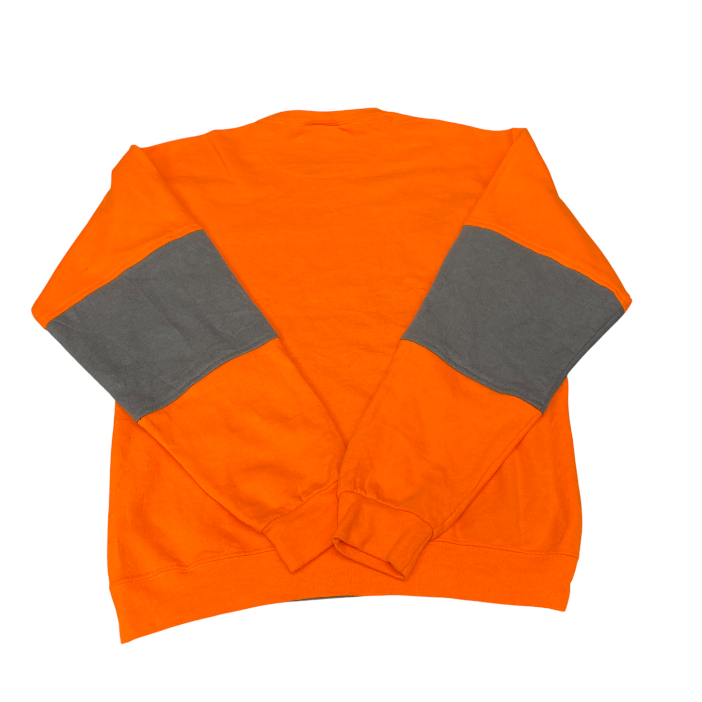 Nike Reworked Sweatshirt Men M Orange Grey Embroidered Spellout Logo Vintage Y2K
