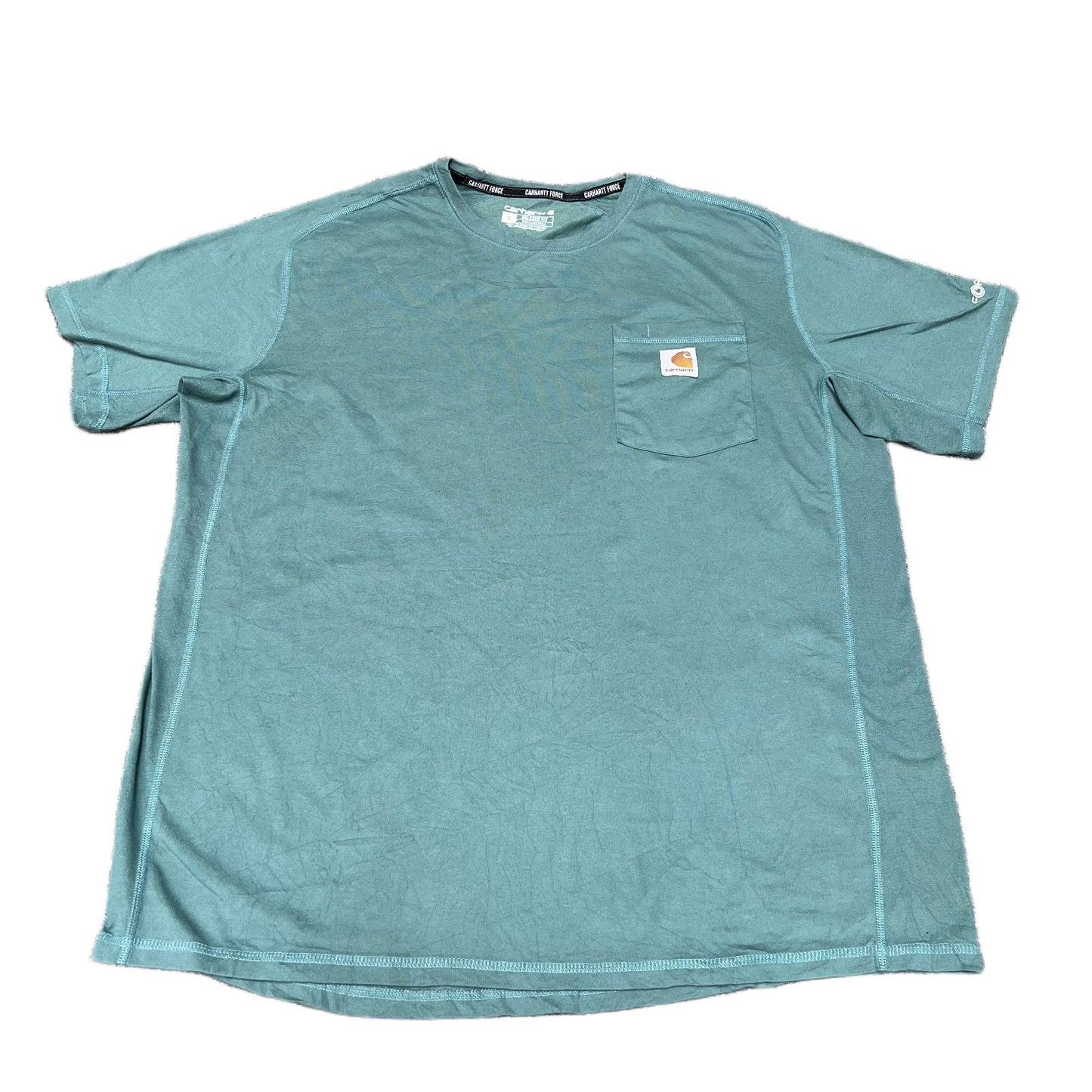 Carhartt Force Pocket T-Shirt Mens L Green Relaxed Fit Short Sleeve Summer Tee