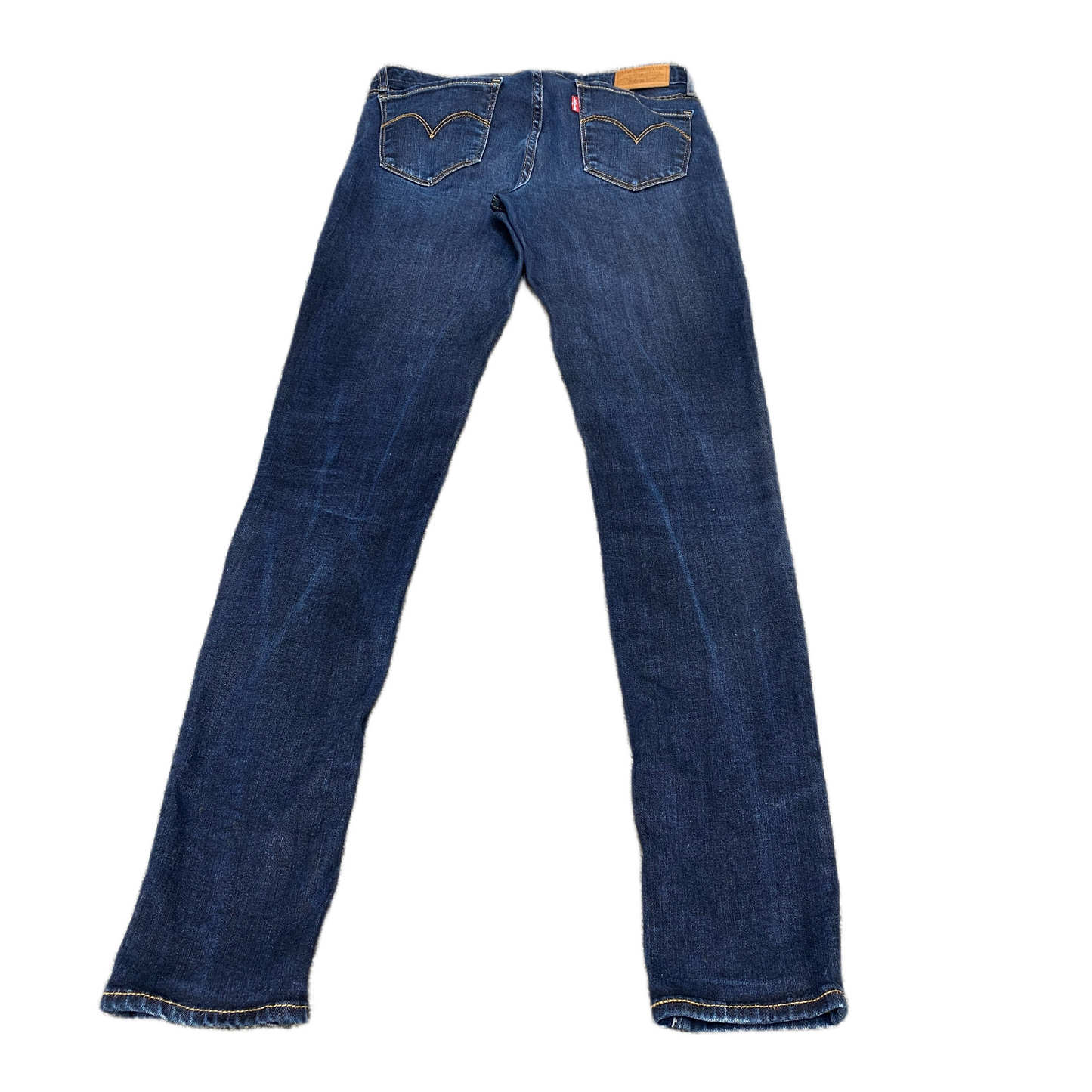 Levi's Jeans Fits as Womens 29" Wasit Blue Denim Medium Wash 5-Pocket 711 Skinny