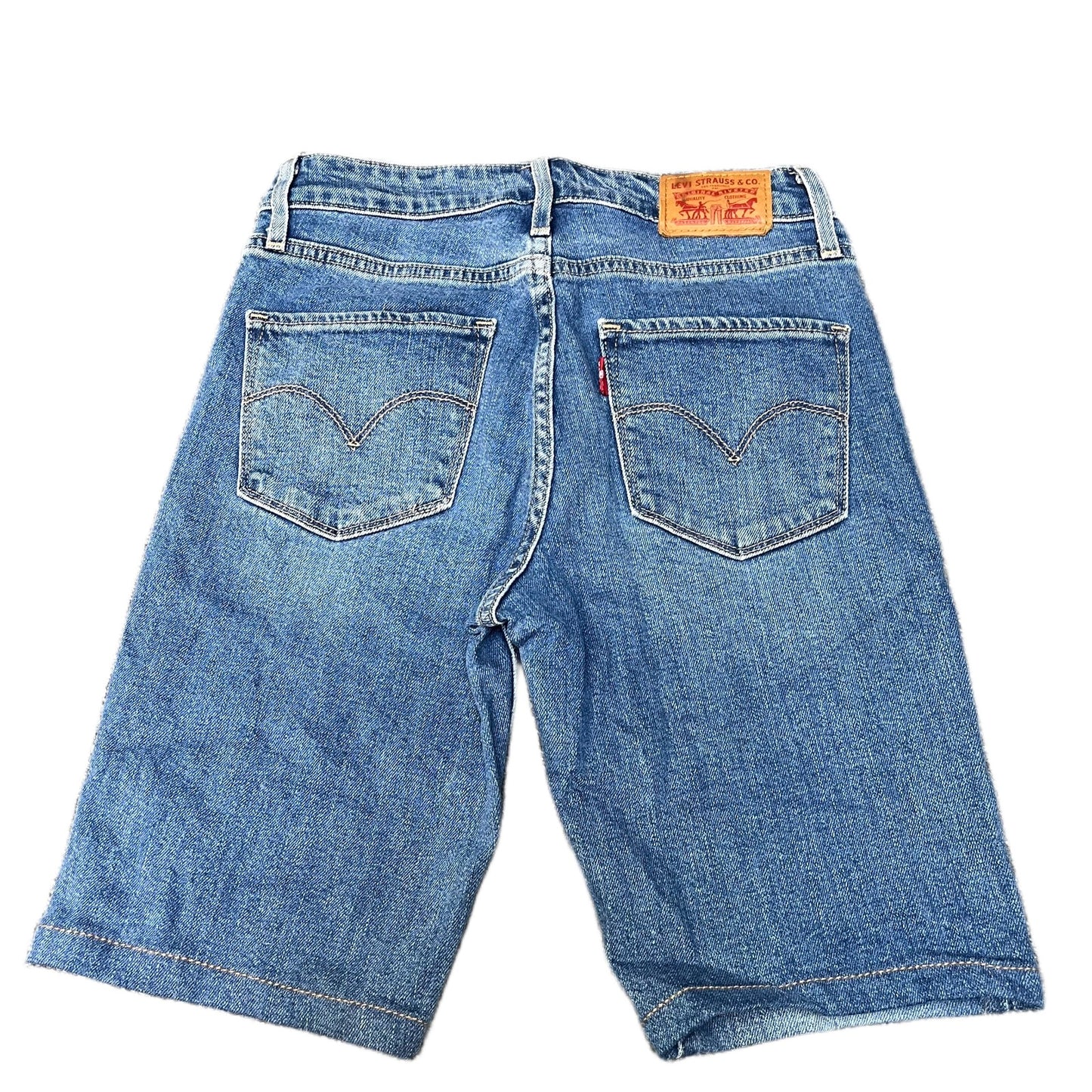Levis 721 Skinny Jean Shorts Fits as Womens S 25" Waist Blue Denim High Rise
