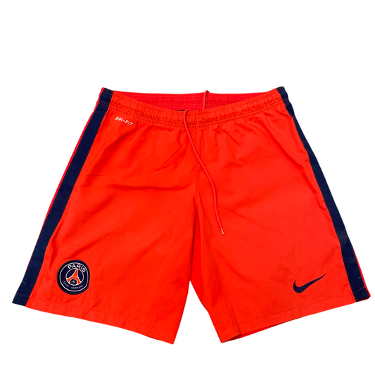 Nike Running Shorts Mens Large Orange Dri Fit Elastic Waist Athletic Stretch Fit