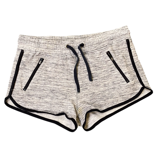 Athletic Sprinter Running Shorts Womens Small Grey Heather Elastic Waist Stretch
