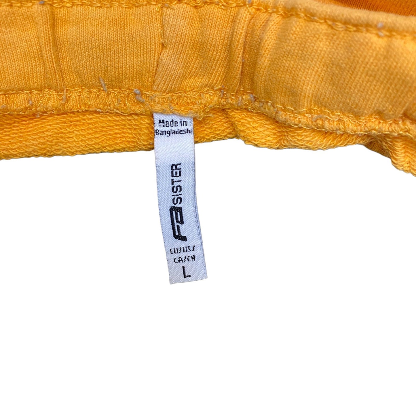 Running Sprinter Shorts Women L 28" Waist Yellow Workout Stretchy Dolphin Hem
