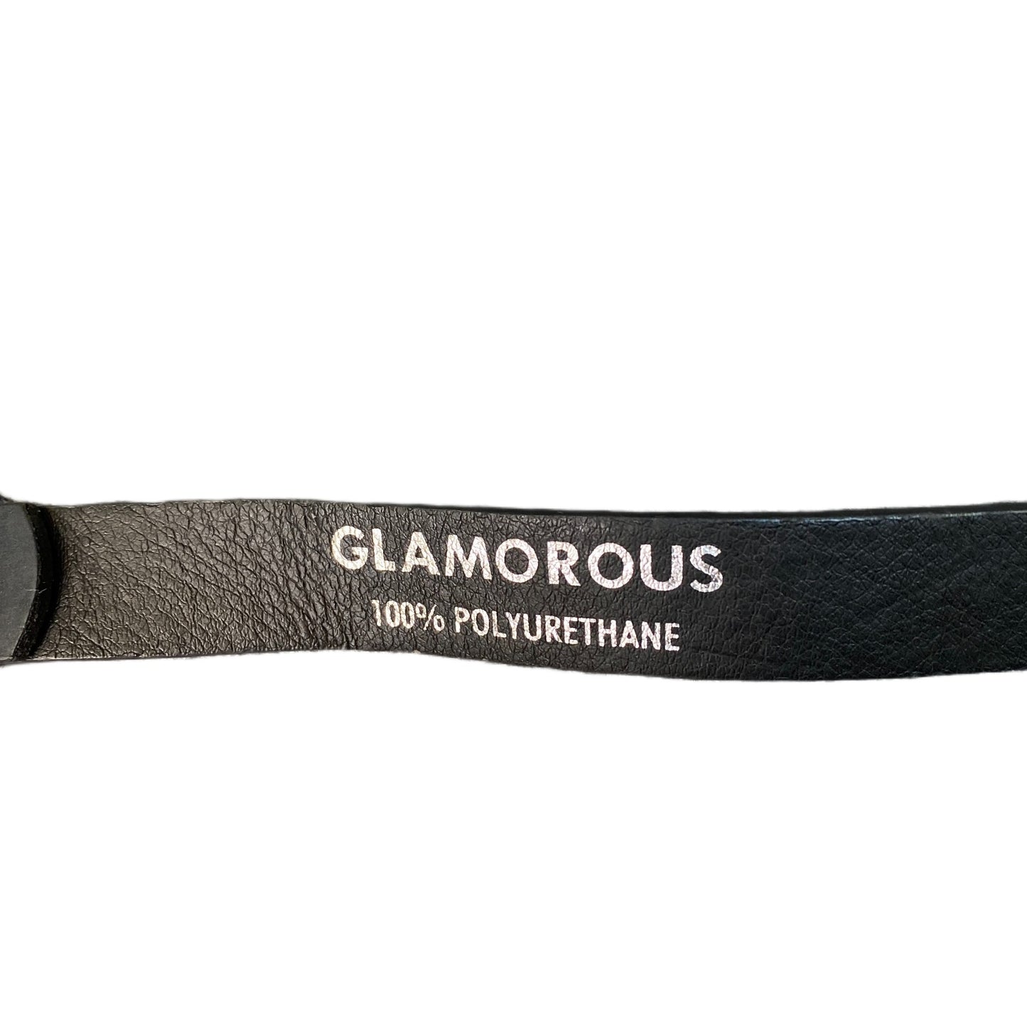 Glamorous Waist Belt Mens Black Polyurethane Adjustable Silver Buckle 68 inches