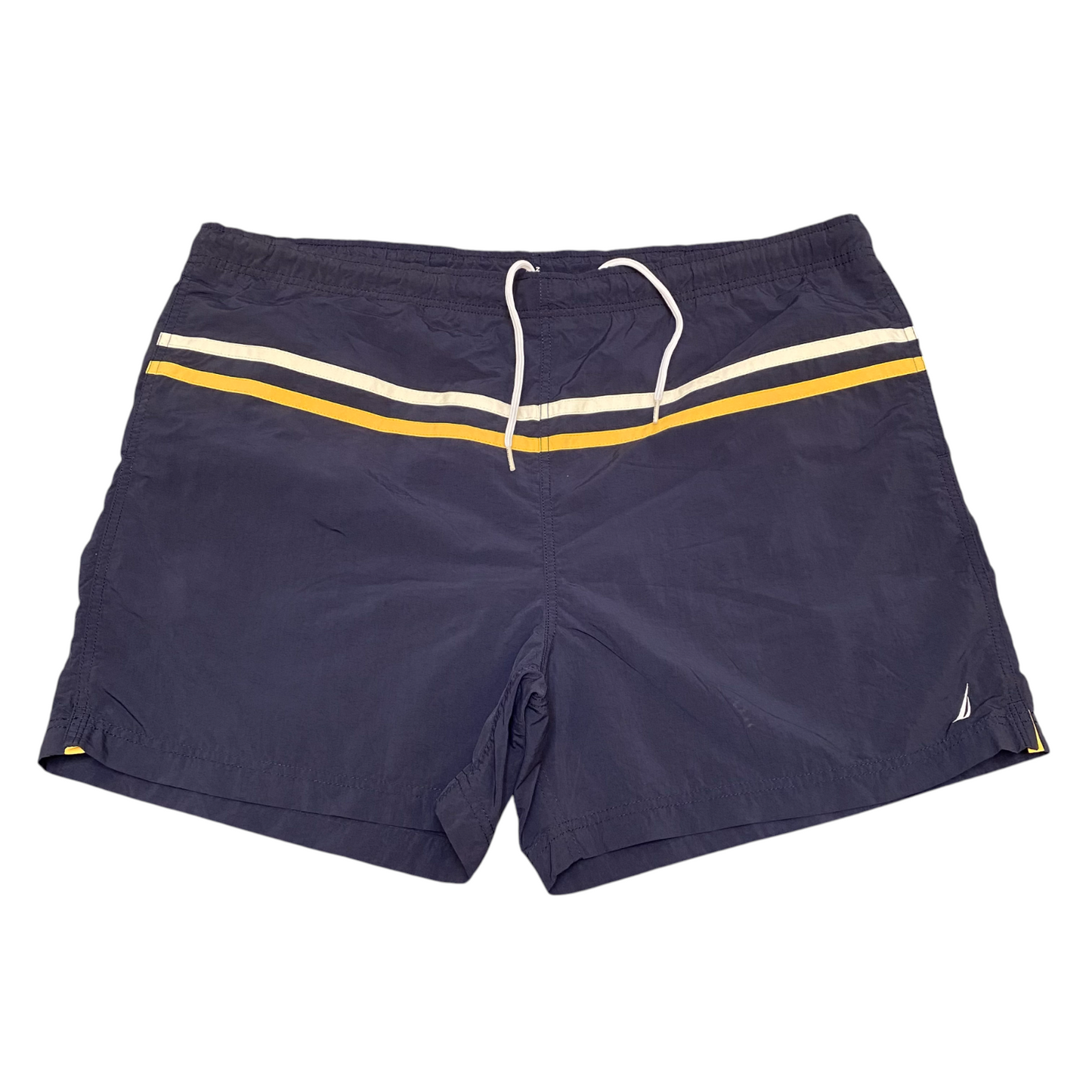 Swim Shorts Mens XL Blue Mesh Lined Striped Stretch Performance Quick Dry Preppy