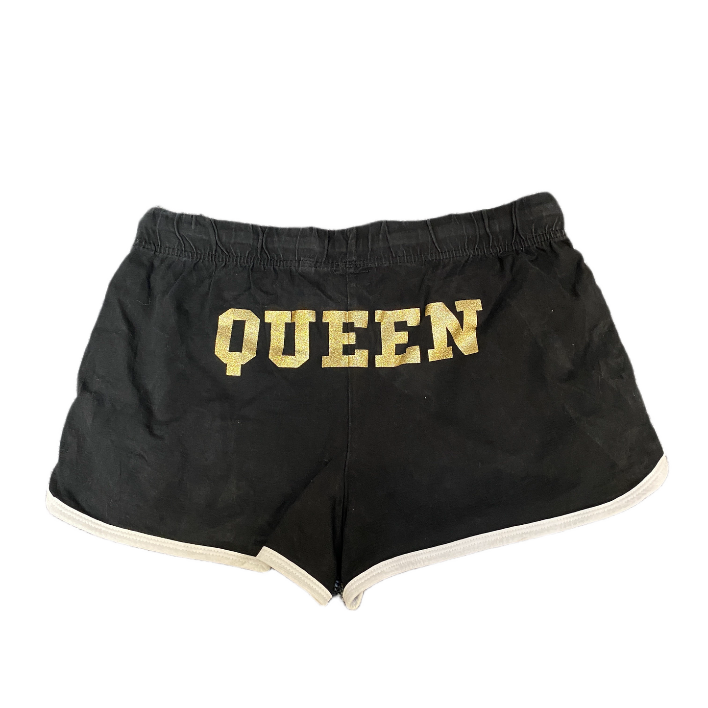 Running Sprinter Shorts Women S 28" Waist Black Athletic Gym Workout Dolphin Hem