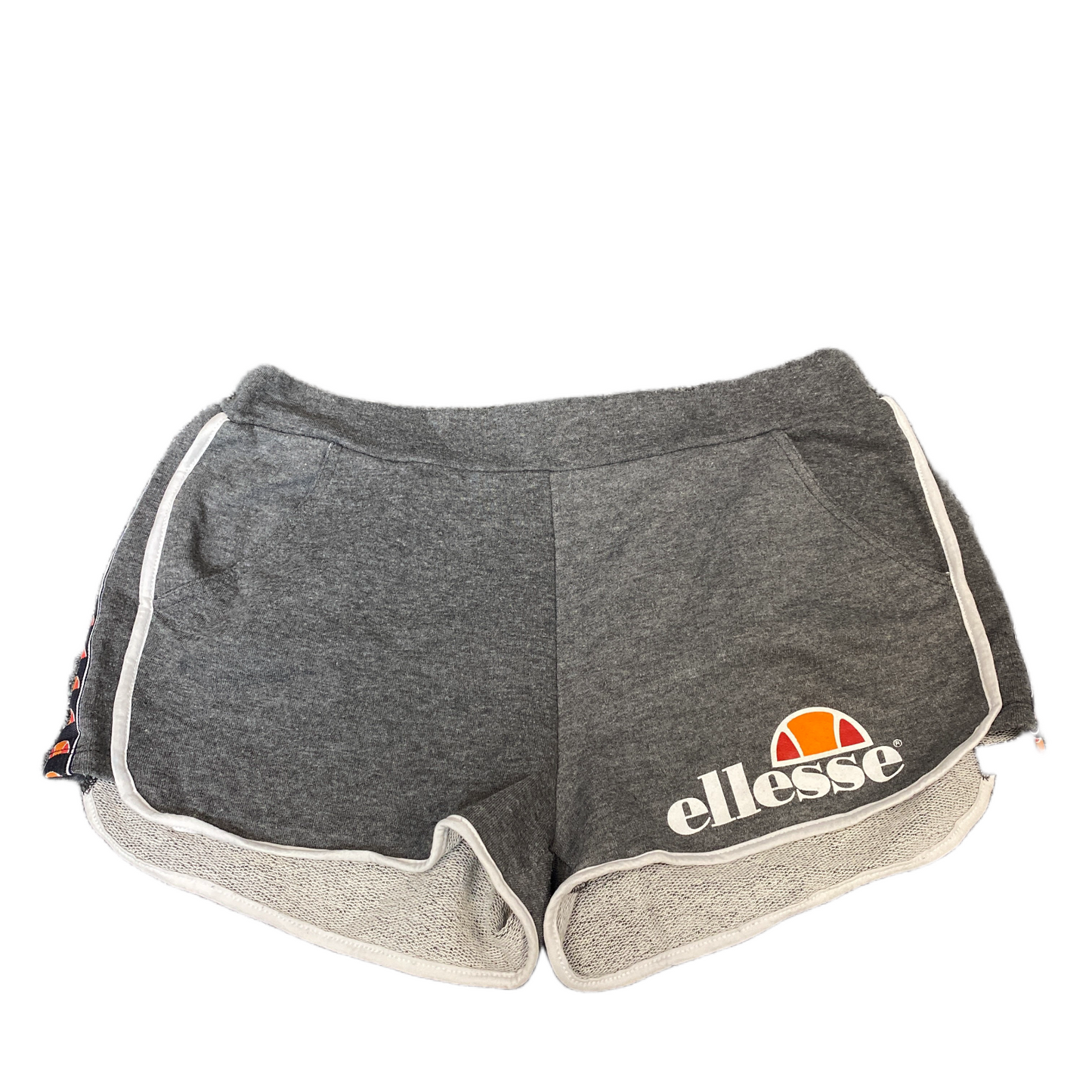 Running Sprinter Shorts Womens M 31" Waist Grey Athletic Gym Workout Dolphin Hem