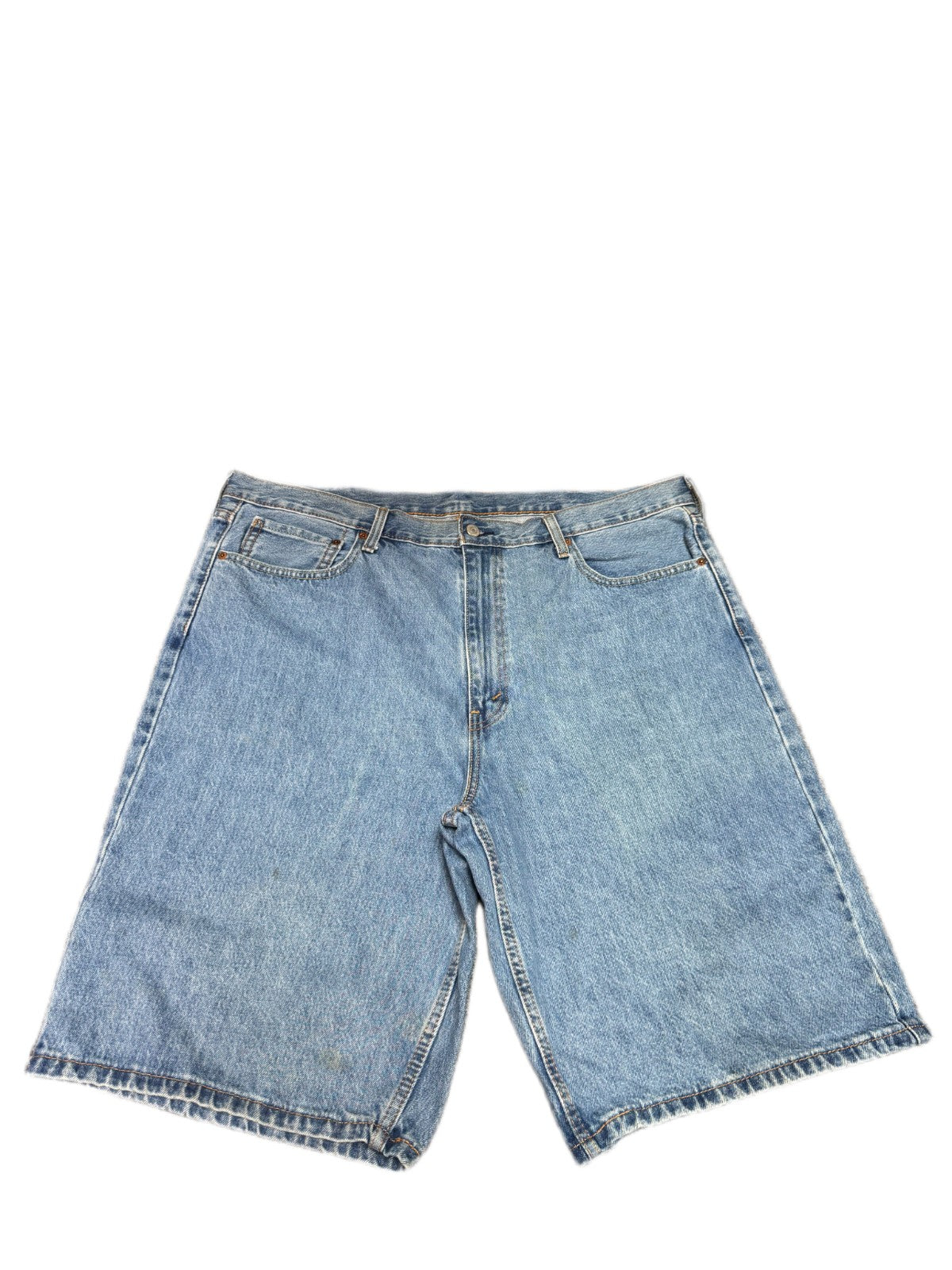 Levi's 469 Jean Shorts Fits as Mens XL 42" Waist Blue Denim Loose Fit Red Tab