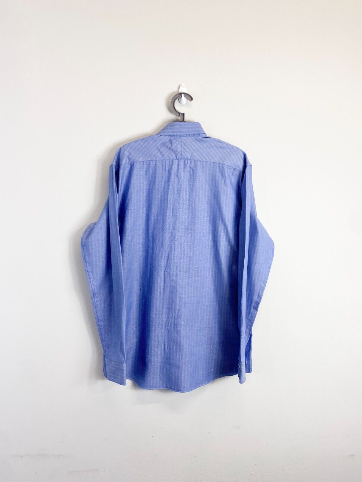 Taylor & Wright Dress Shirt Mens Medium Blue Patterned Regular Fit Button Down
