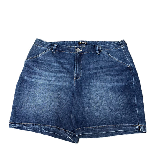 Lee Denim Shorts Fits as Womens 2XL 39" Waist Blue Faded Mid Rise Regular Fit