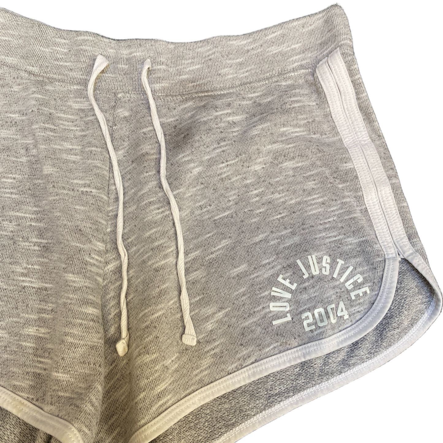 Running Sprinter Shorts Womens M 28" Waist Grey Athletic Gym Workout Dolphin Hem