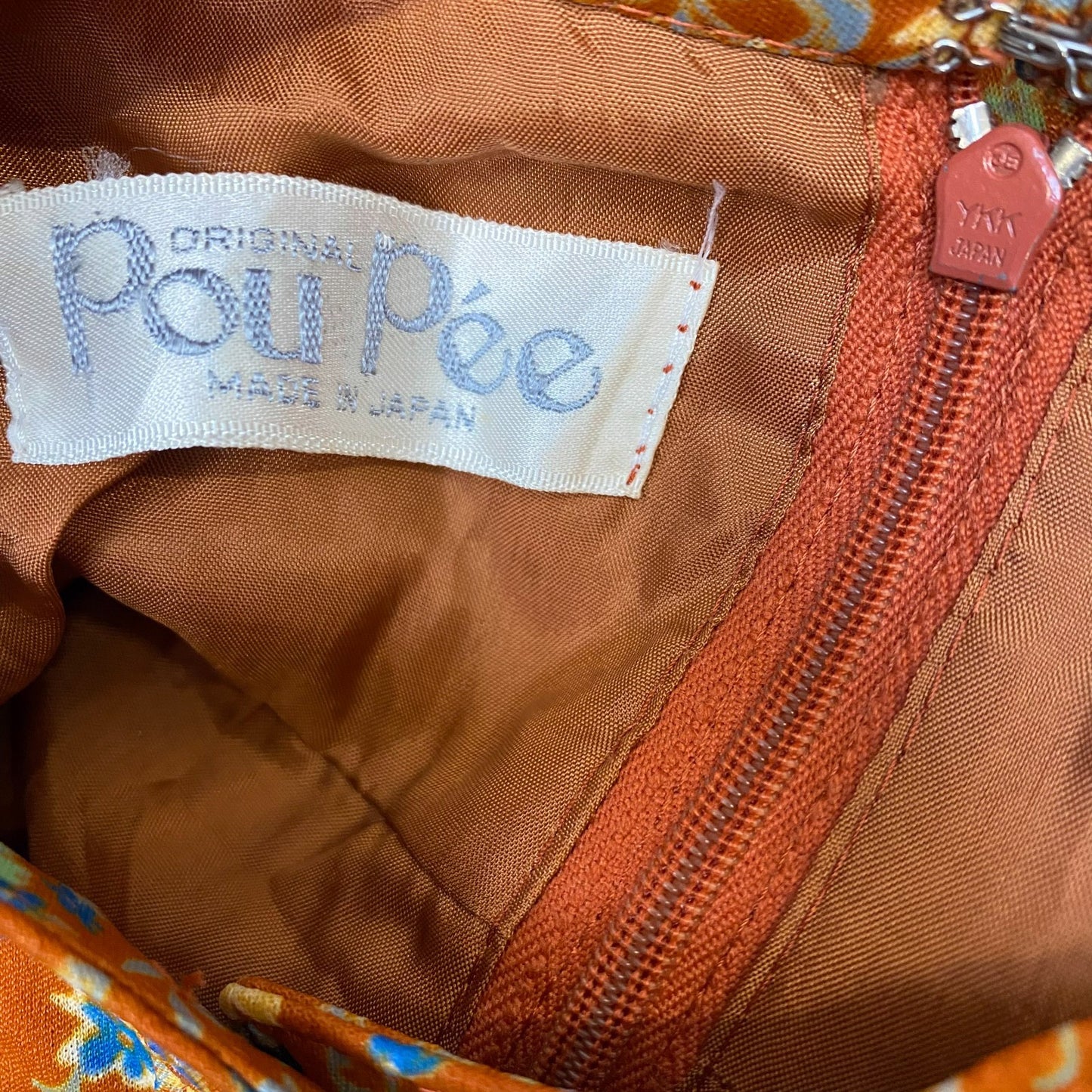 Pou Pee Maxi Dress Womens S Orange Floral Pleated Long Sleeve Button Front