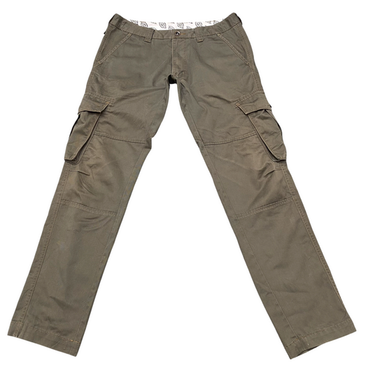 Dickies Cargo Trousers Women XL Green Pockets Slim Straight Fit Workwear Outdoor